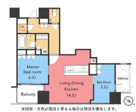 パークタワー上野池之端 3階 間取り図
