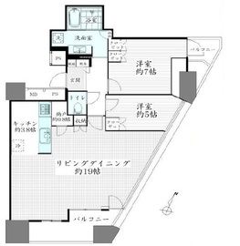 プラウドタワー東池袋ステーションアリーナ 24階 間取り図