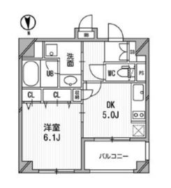 クリオ三田ラ・モード 208 間取り図