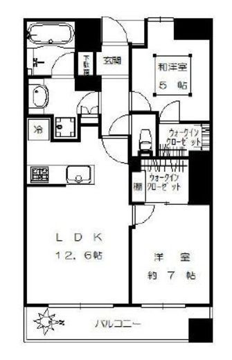 アールブラン大井町ミュゼ 7階 間取り図