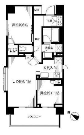 ベリスタ早稲田 4階 間取り図