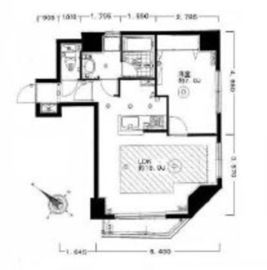 ドルチェ人形町スィート 701 間取り図