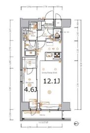 BPRレジデンス浅草 8階 間取り図