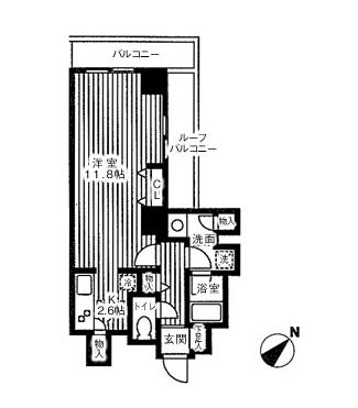 TKフラッツ渋谷 1408 間取り図