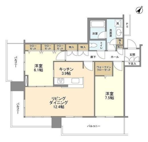 リガーレ日本橋人形町 13階 間取り図