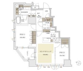 ジオ一番町 2階 間取り図