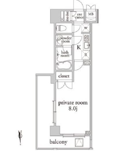 アーベイン早稲田 708 間取り図