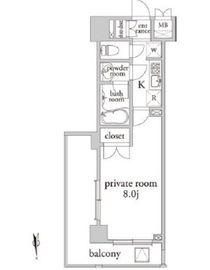 アーベイン早稲田 708 間取り図