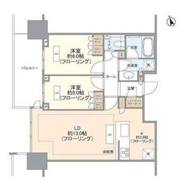 ブランズタワー芝浦 19階 間取り図