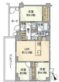 プレシス市谷台町坂 3階 間取り図