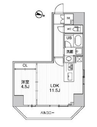 ドゥーエ東大前 1201 間取り図