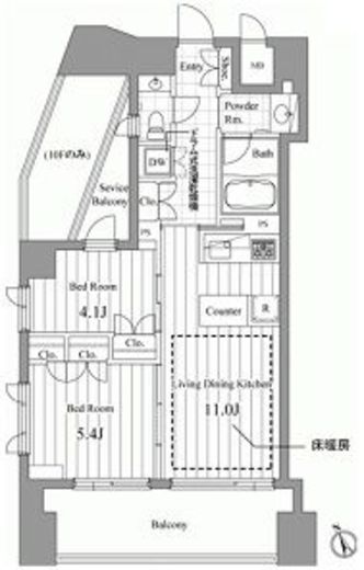 チェスターコート御茶ノ水 1301 間取り図