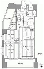 チェスターコート御茶ノ水 1301 間取り図