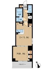 ファインアドレス新御徒町 808 間取り図