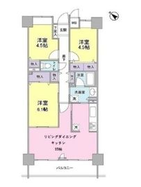 ブリリアントヨス 907 間取り図