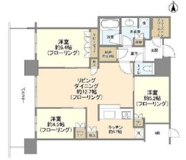 パークシティ武蔵小杉ステーションフォレストタワー 39階 間取り図