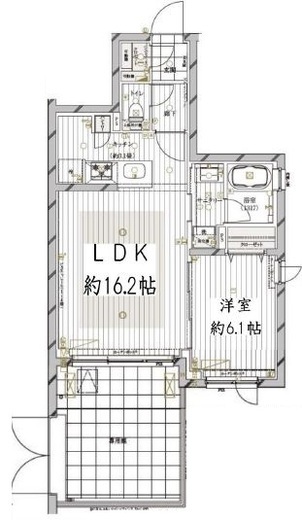 レガリス目黒西小山 1階 間取り図