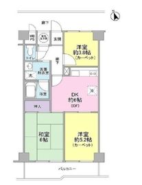 トーカンマンション大井町 8階 間取り図