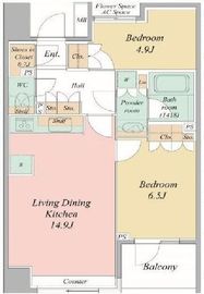 ハウスコート築地 3階 間取り図