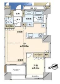 ザ・センター東京 18階 間取り図