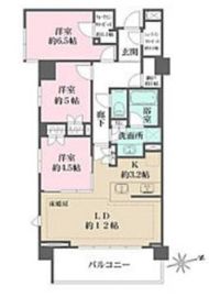 ザ・パークハウス根岸 4階 間取り図