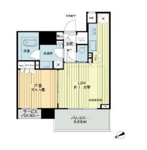 ミッドレジデンス文京 4階 間取り図