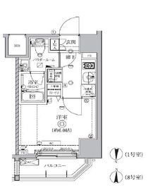 QUALITAS南大井 (クオリタス南大井) 401 間取り図