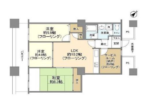 晴海ビュータワー（晴海アイランドトリトンスクエアビュータワー） 36階 間取り図