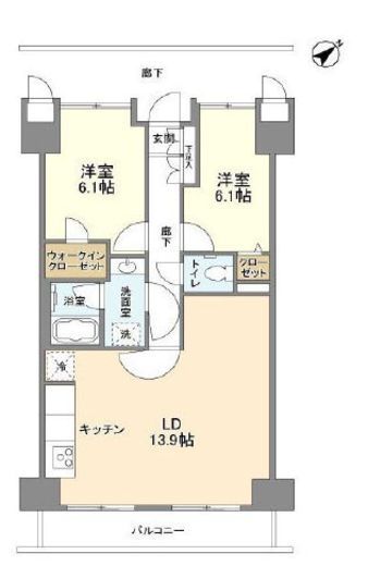アウルコート南池袋 403 間取り図