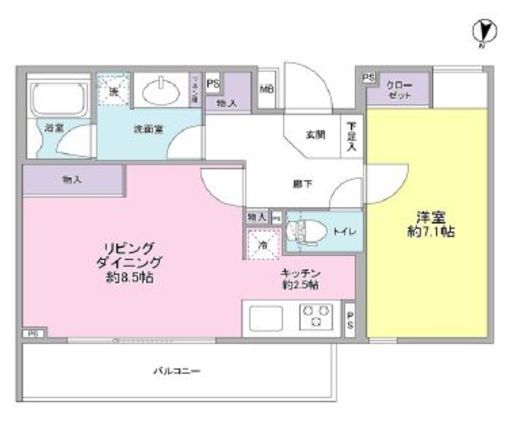 THEMELIOMEGURO (セメリオ目黒) 201 間取り図