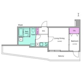 コルティーレ上北沢 402 間取り図