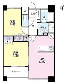 タワービューレジデンス吾妻橋 803 間取り図