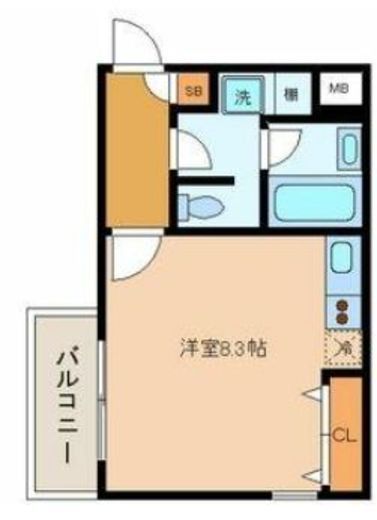 ミリアレジデンス桜新町 2階 間取り図