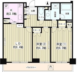 ラフィーネ阿佐谷 102 間取り図