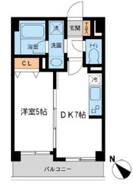 ルクレ初台 205 間取り図