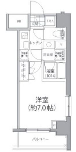パークハビオ東向島 604 間取り図