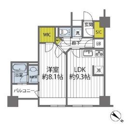 ブロードシティ東京 8階 間取り図