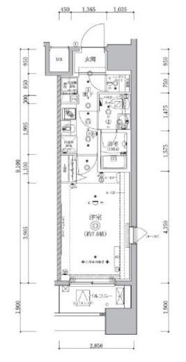 ALTERNA亀戸 (オルタナ亀戸) 404 間取り図
