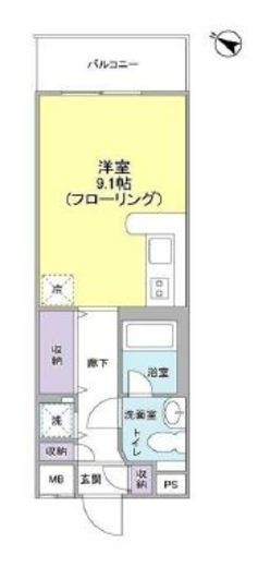 ヴェルデュール本郷弐番館 401 間取り図