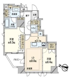 ジオ一番町 4階 間取り図