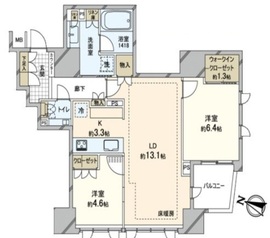 ジオ一番町 3階 間取り図