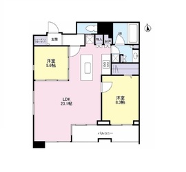 パークフラッツ中目黒 1201 間取り図