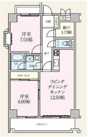 ボヌール東池袋 804 間取り図