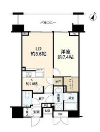 クレヴィア新宿若松町 10階 間取り図