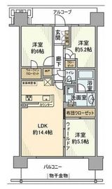 ザ・ガーデンズ東京王子 15階 間取り図