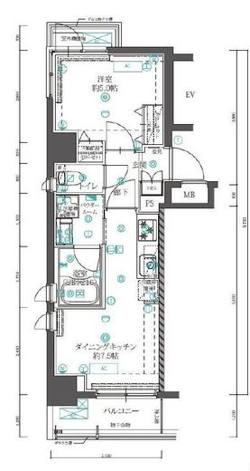 ALTERNA錦糸町 (オルタナ錦糸町) 201 間取り図