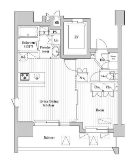 アークマーク大森町アジールコート 1103 間取り図