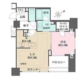 ザ・パークハウス大井町ウエストコート 9階 間取り図