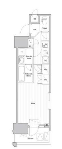 アークマーク大森町アジールコート 205 間取り図
