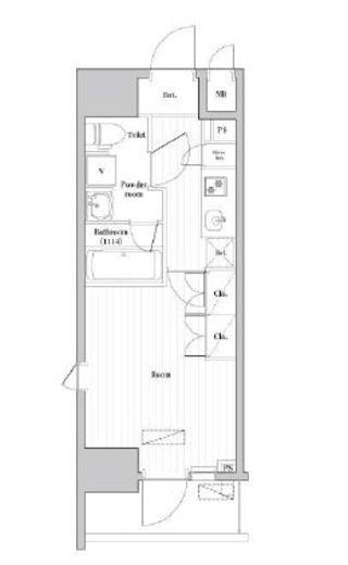 アークマーク大森町アジールコート 401 間取り図